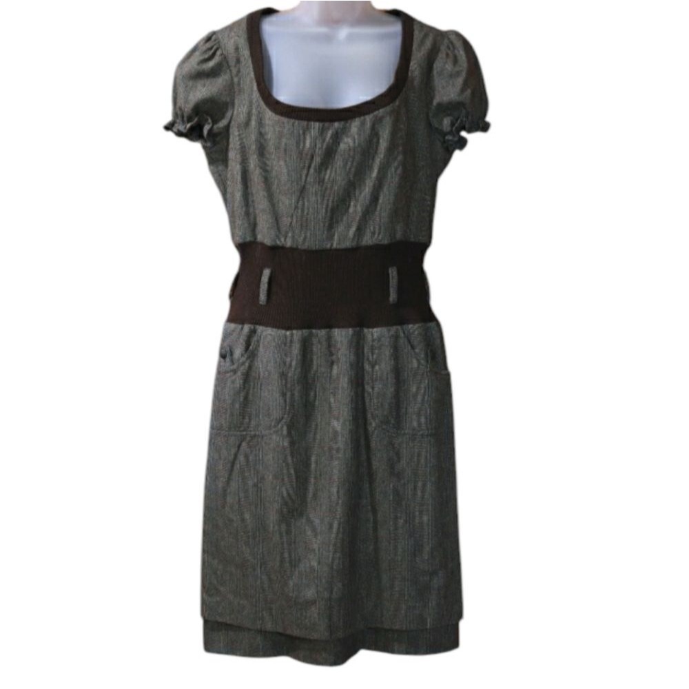D&G Dolce & Gabbana Plaid WOOL Blend Vintage Y2K Academia Dress EU 36